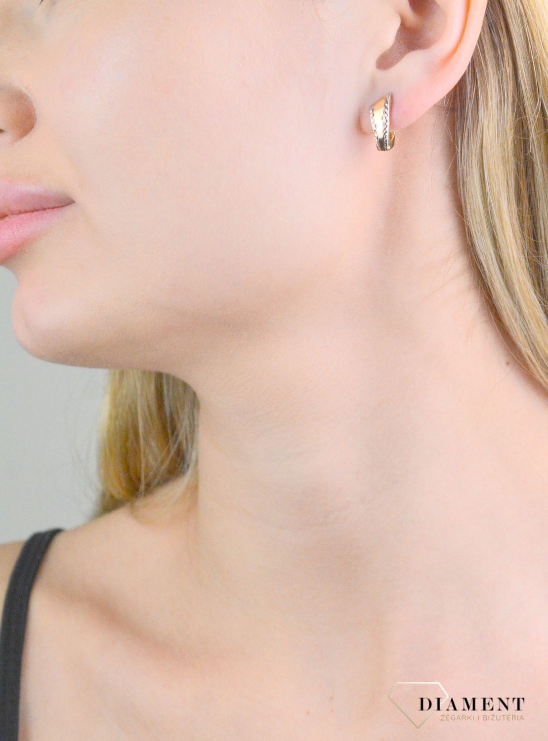 Kolczyki złote geometryczny kształt próba 375, KL 7388 375.jpg